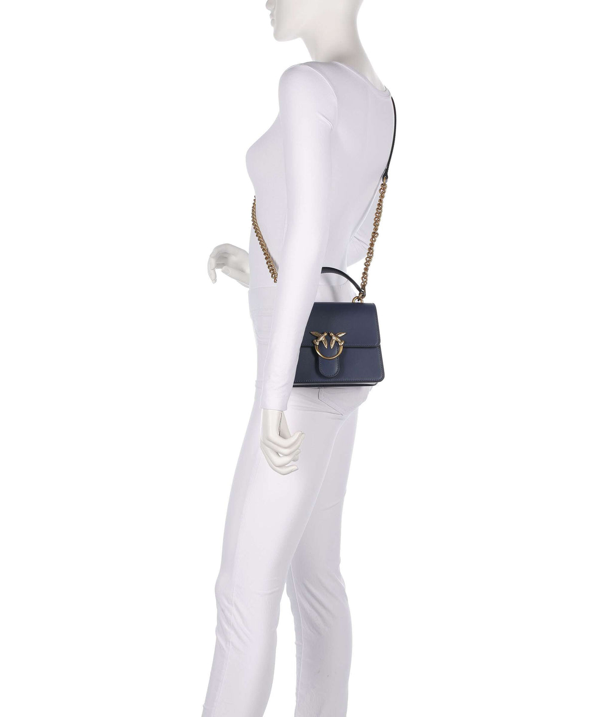 Pinko Love One Mini Handbag blu indaco ombroso/antique gold