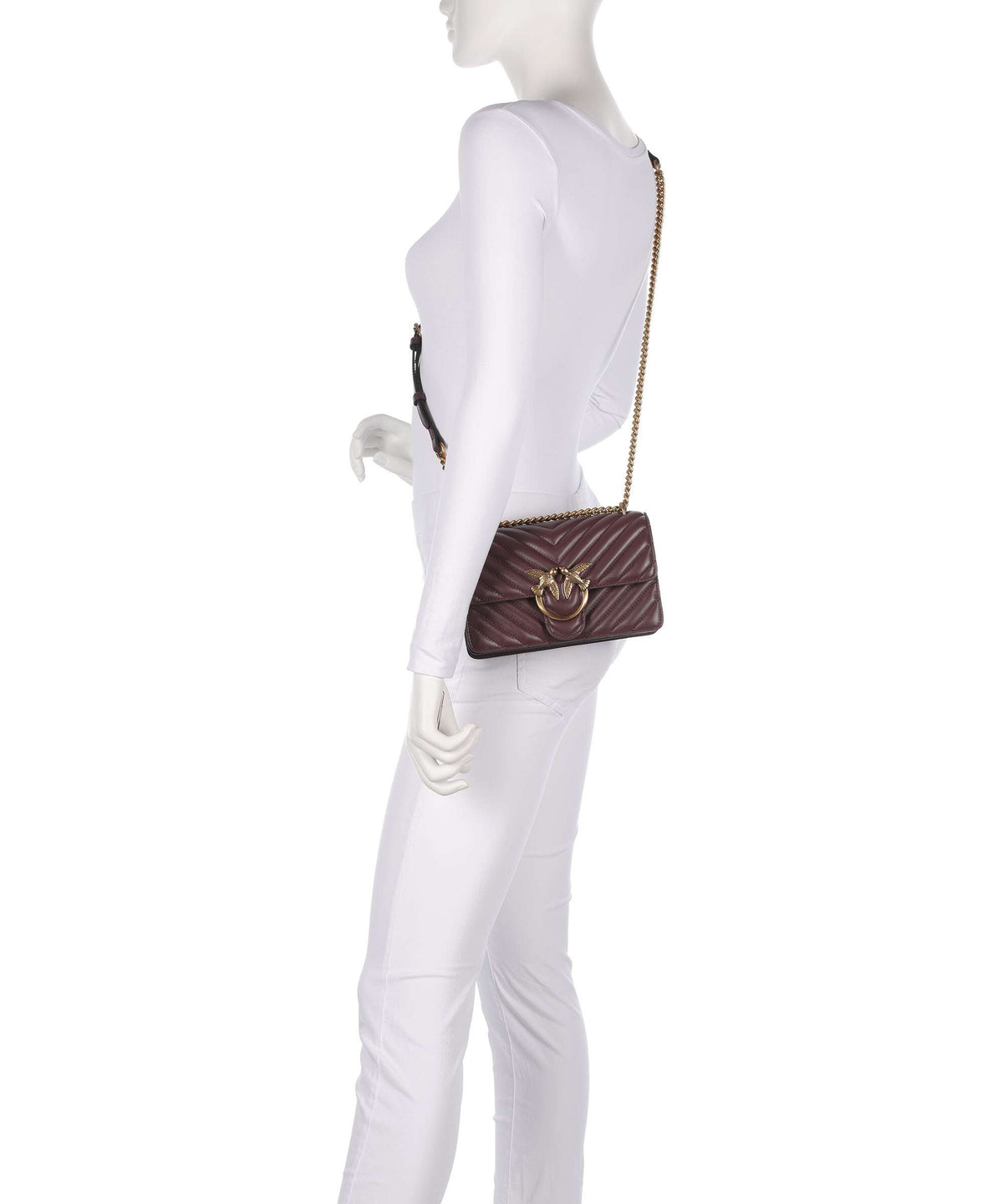 Pinko Love One Mini Shoulder bag cioccolato amaro/antique gold