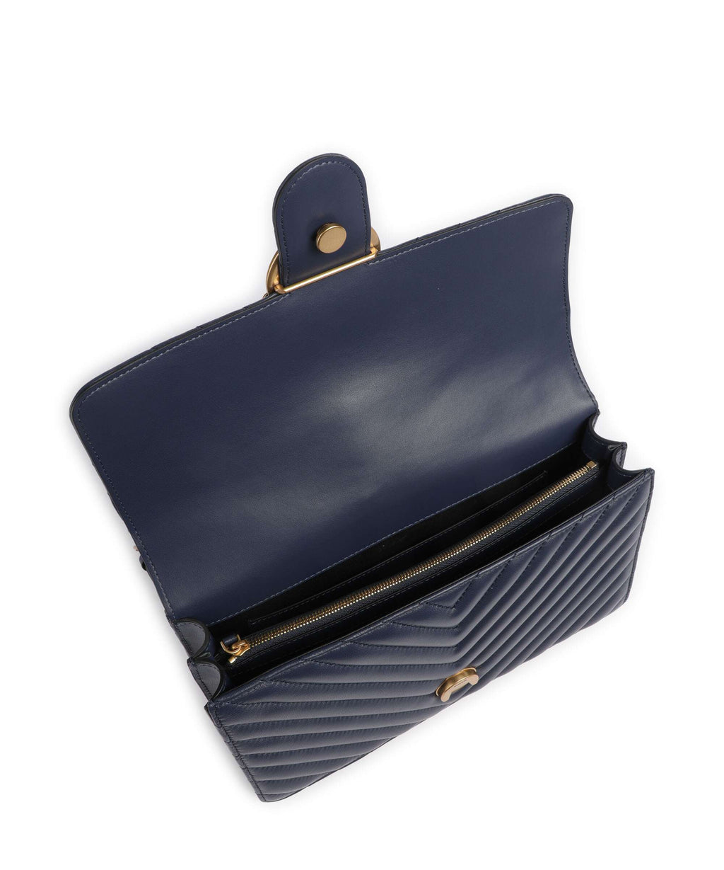 Pinko Love One Classic Shoulder bag blu indaco ombroso/antique gold