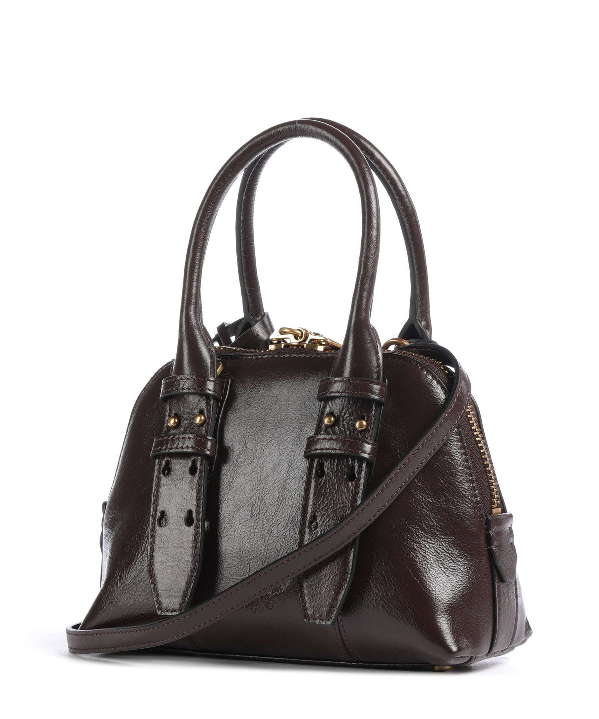 Pinko Bowling Mini Handbag rosso mogano/antique gold