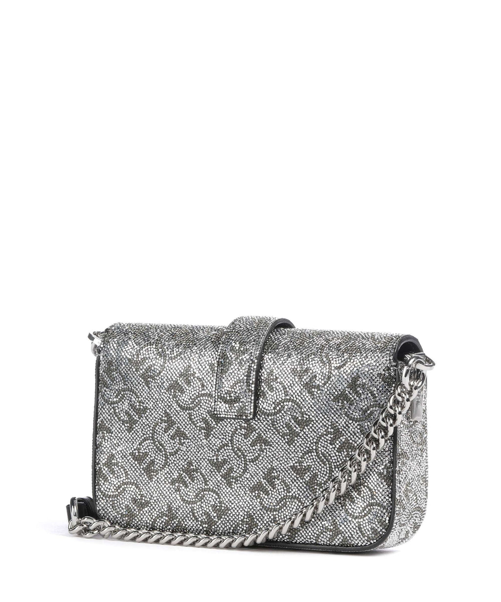 Pinko Love One Baby Slouchy Crossbody bag argento/nickel lucido