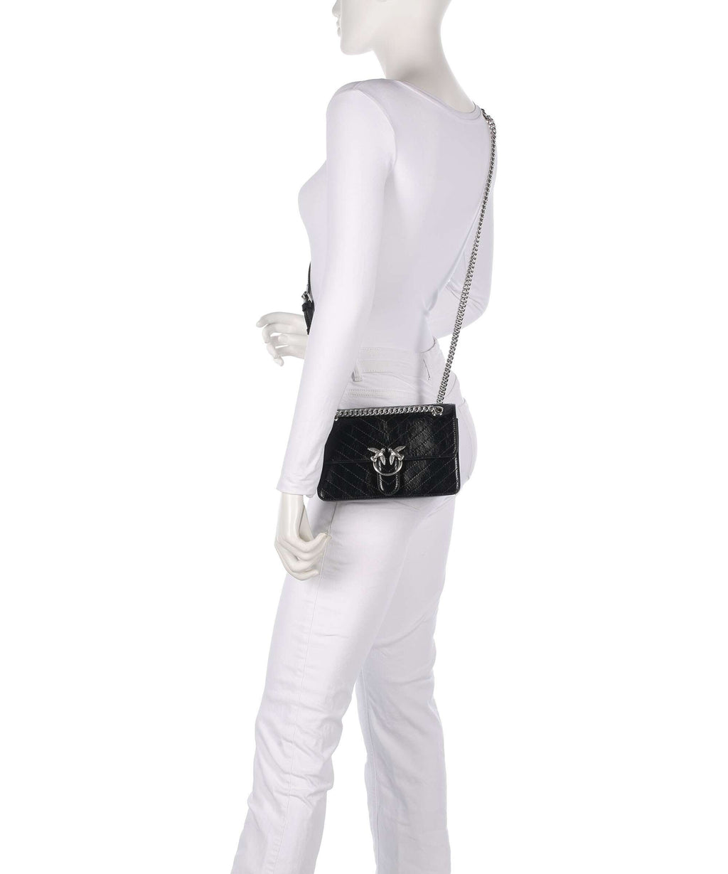 Pinko Love One Mini Shoulder bag nero limousine/matt silver