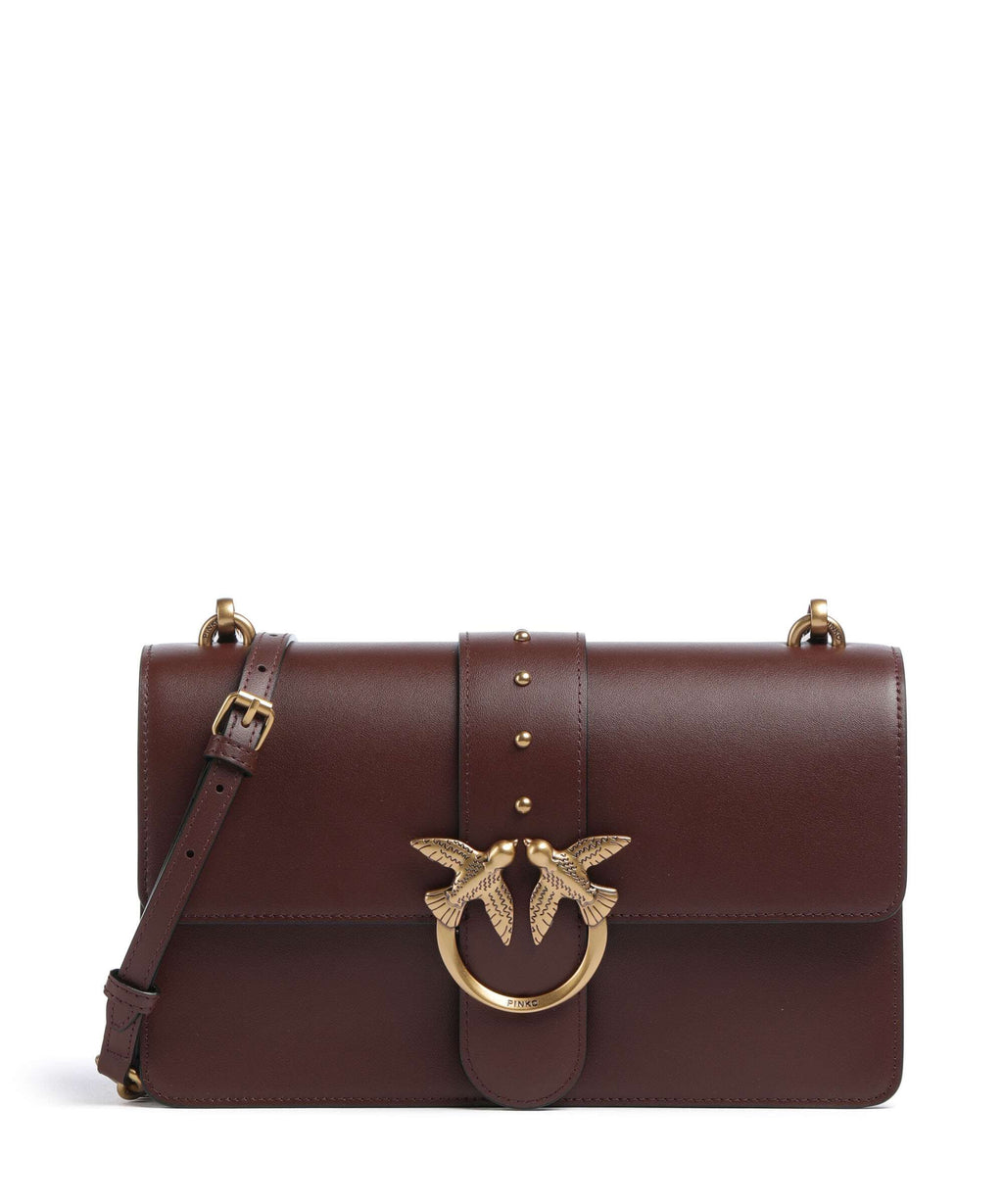 Pinko Love One Classic Crossbody bag rosso vino/antique gold