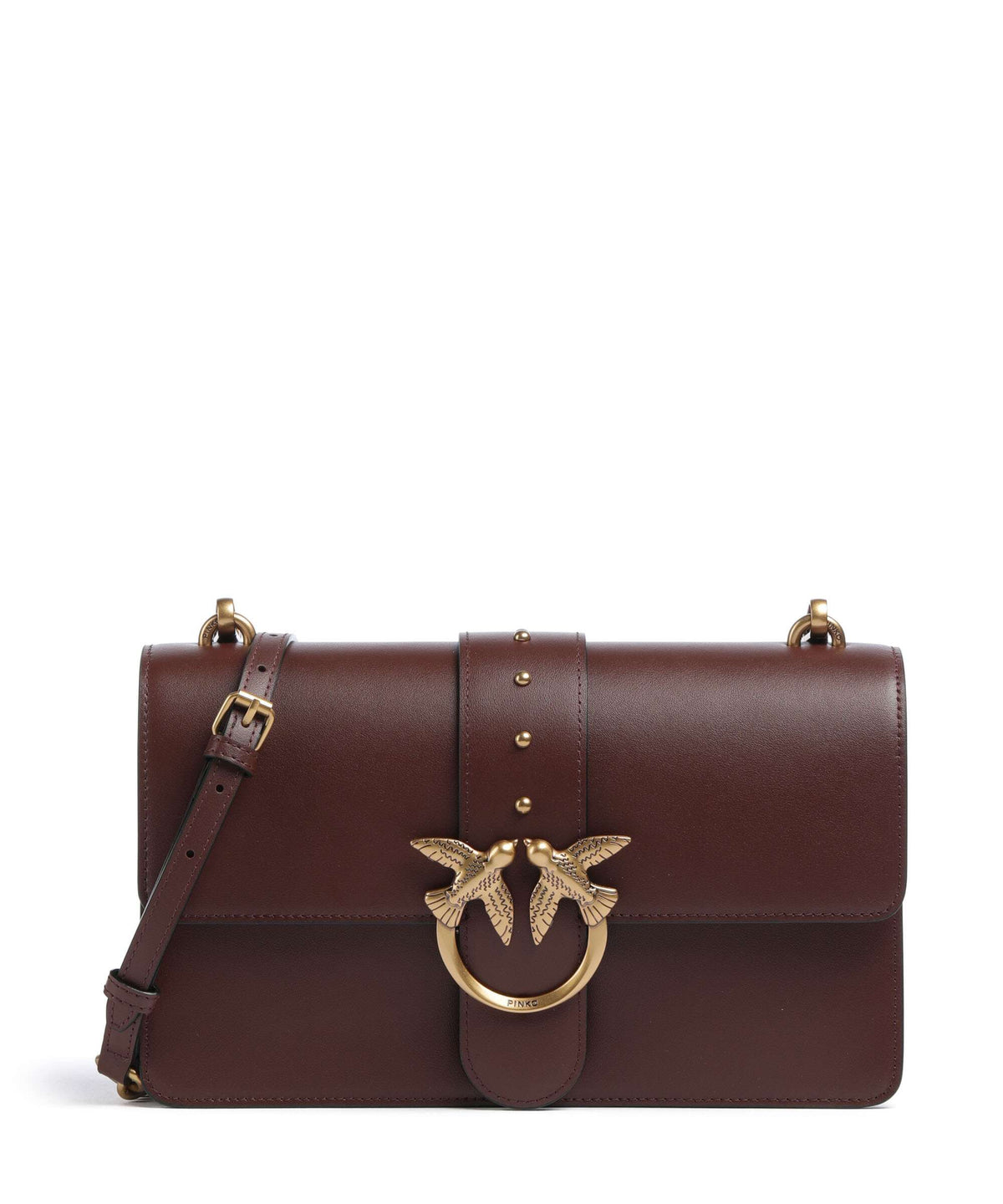 Pinko Love One Classic Crossbody bag rosso vino/antique gold
