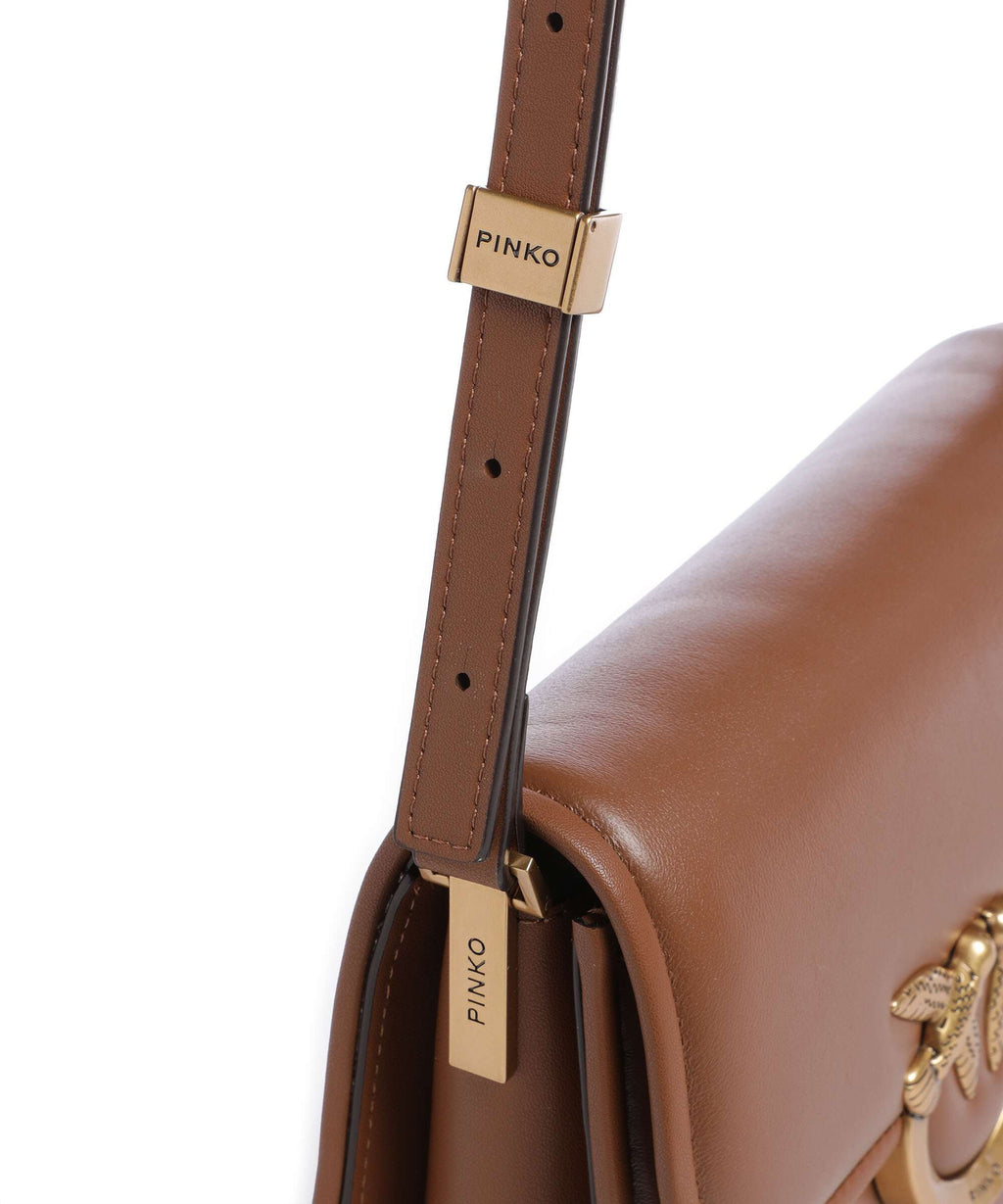 Pinko Love One Mini Crossbody bag marrone/leone/antique gold