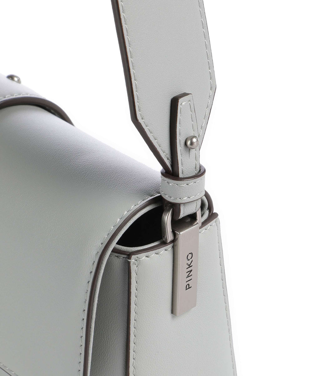 Pinko Love One Mini Slouchy Shoulder bag grigio perla/old silver