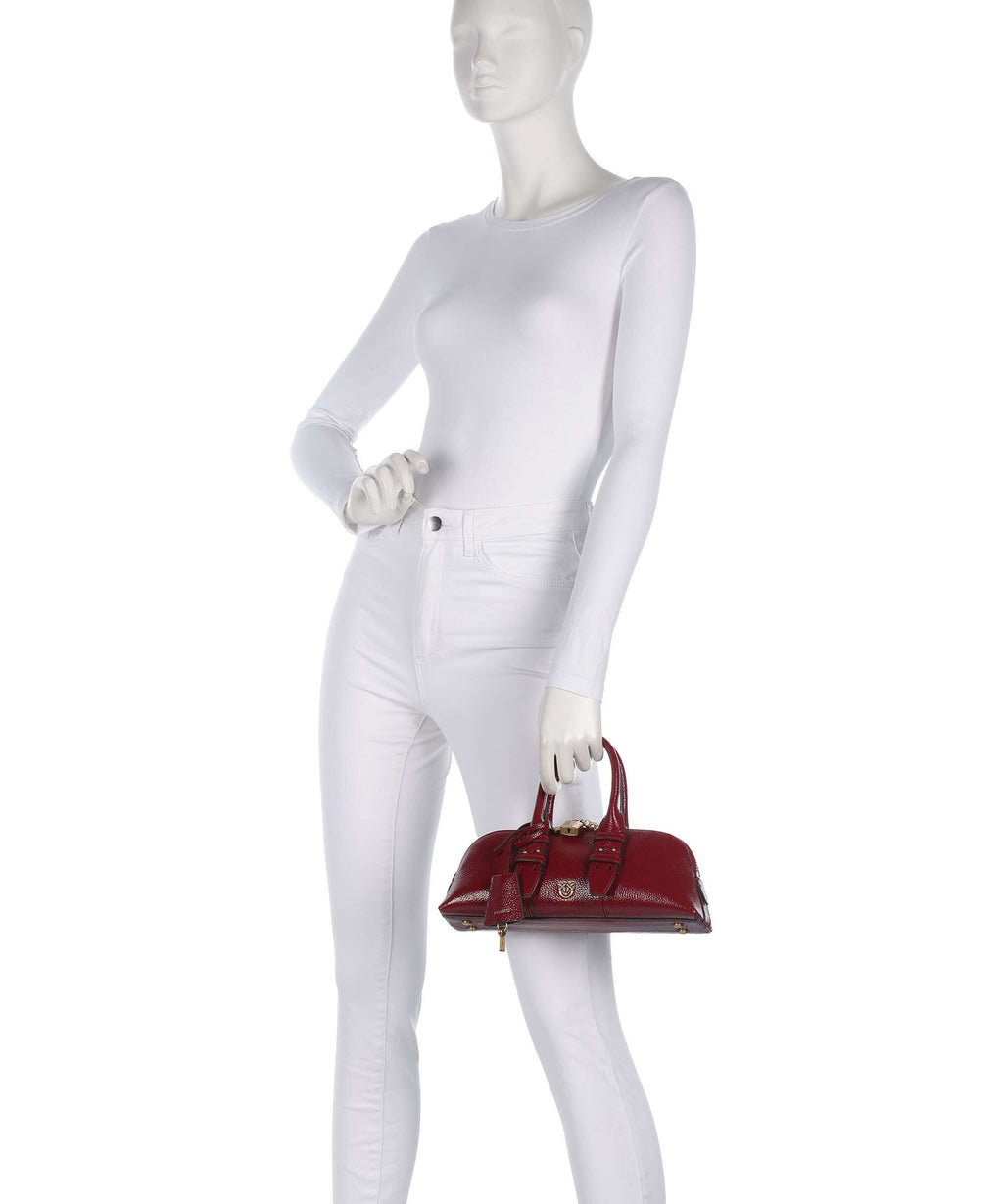 Pinko Bowling Horizontal Handbag rosso scuro/antique gold