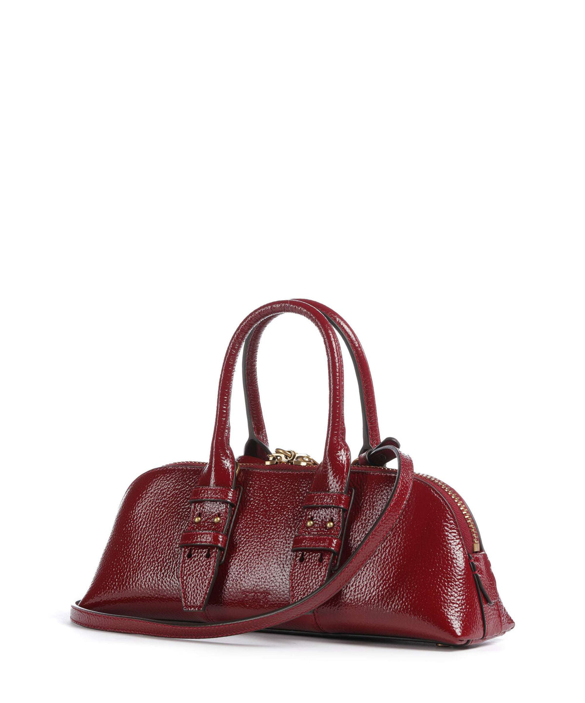 Pinko Bowling Horizontal Handbag rosso scuro/antique gold