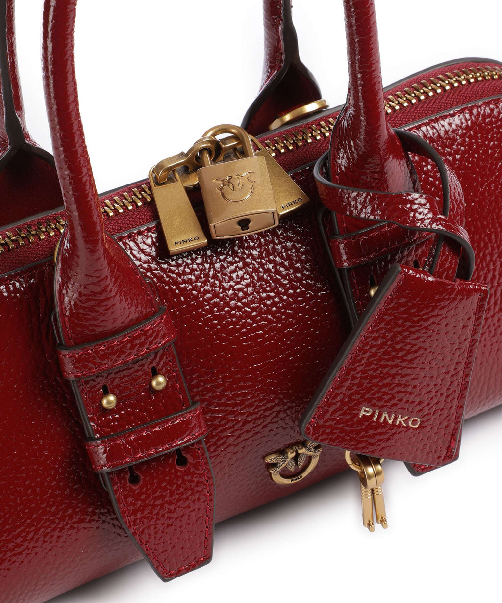 Pinko Bowling Horizontal Handbag rosso scuro/antique gold