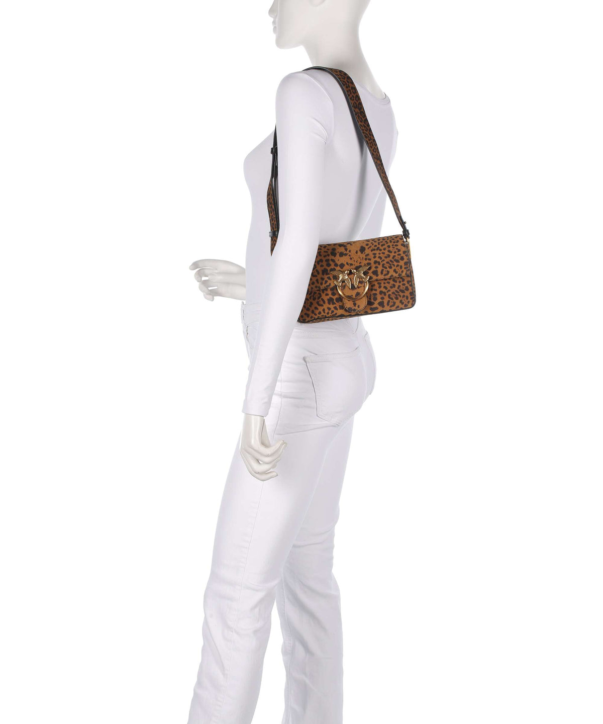 Pinko Love One Mini Slouchy Shoulder bag brown