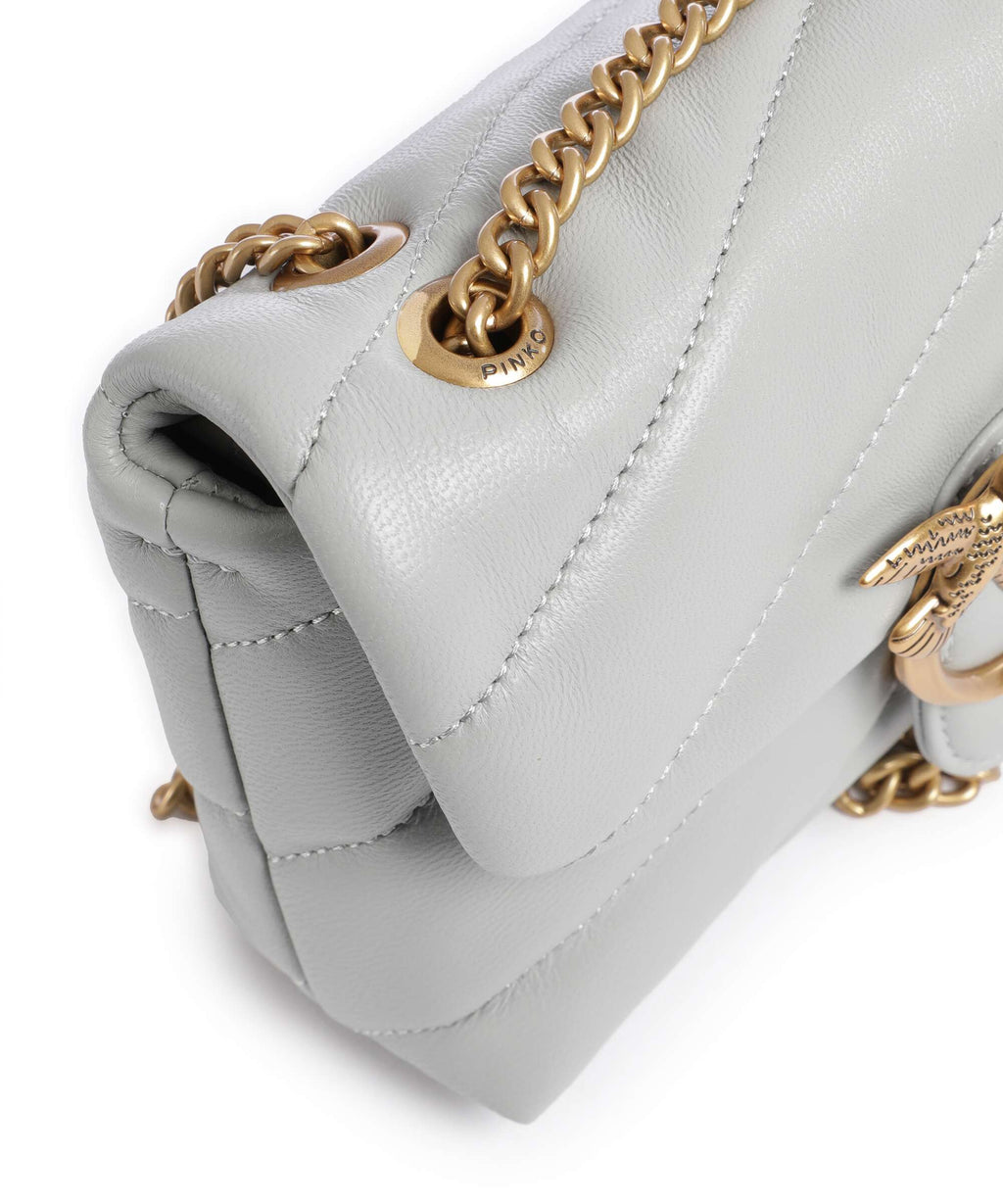 Pinko Love Puff Baby Shoulder bag grigio perla/antique gold