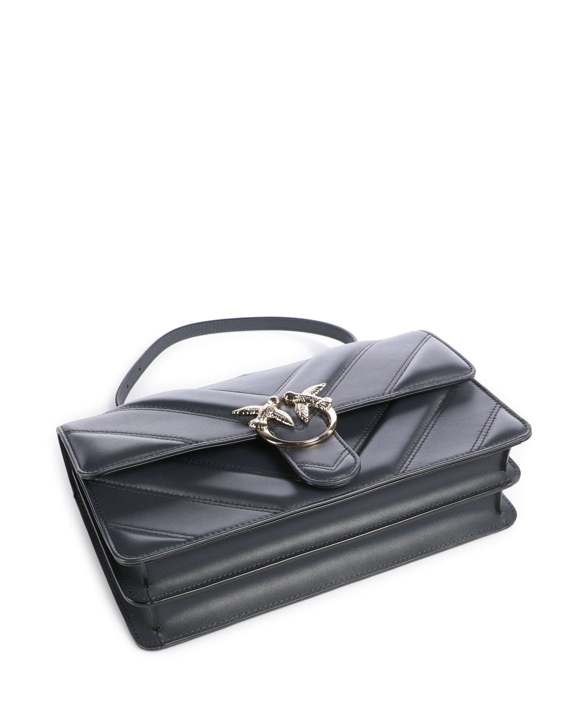 Pinko Love One Classic Shoulder bag grigio asfalto/oro mordore