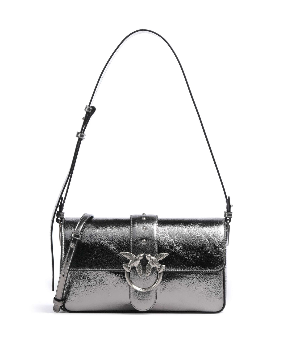 Pinko Love One Classic Slouchy Shoulder bag antracite/old silver