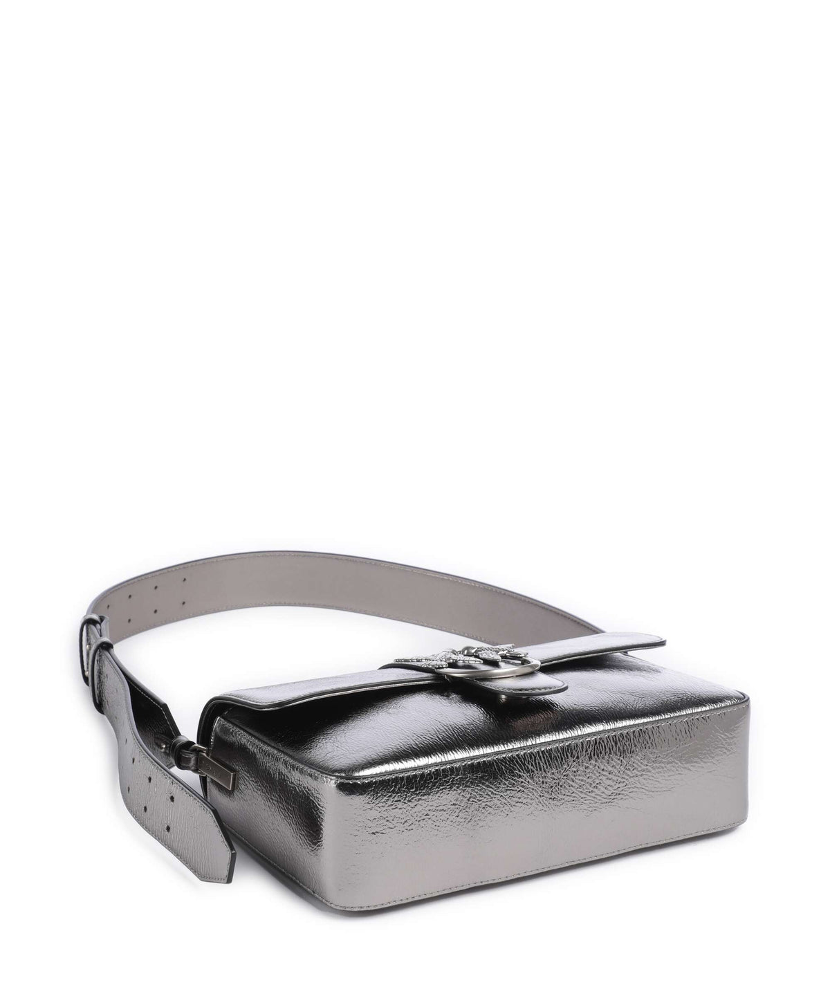 Pinko Love One Classic Slouchy Shoulder bag antracite/old silver