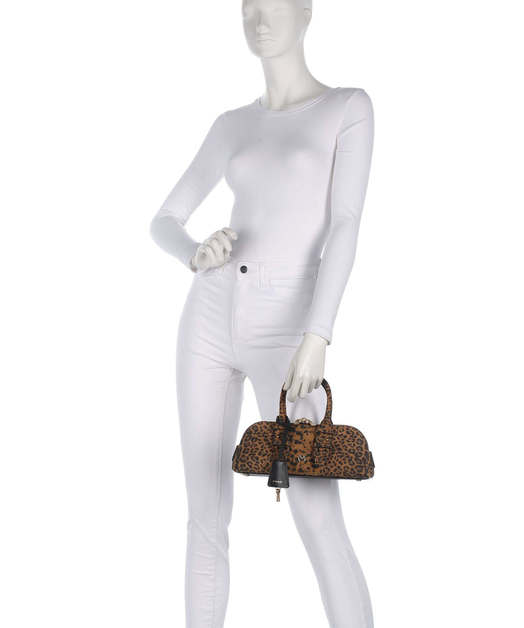 Pinko Bowling Horizontal Handbag maculato/marrone/antique gold