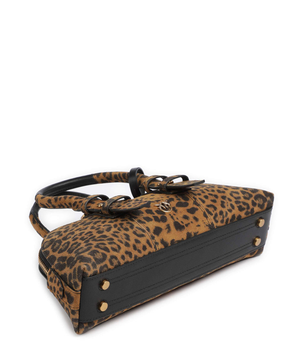 Pinko Bowling Horizontal Handbag maculato/marrone/antique gold