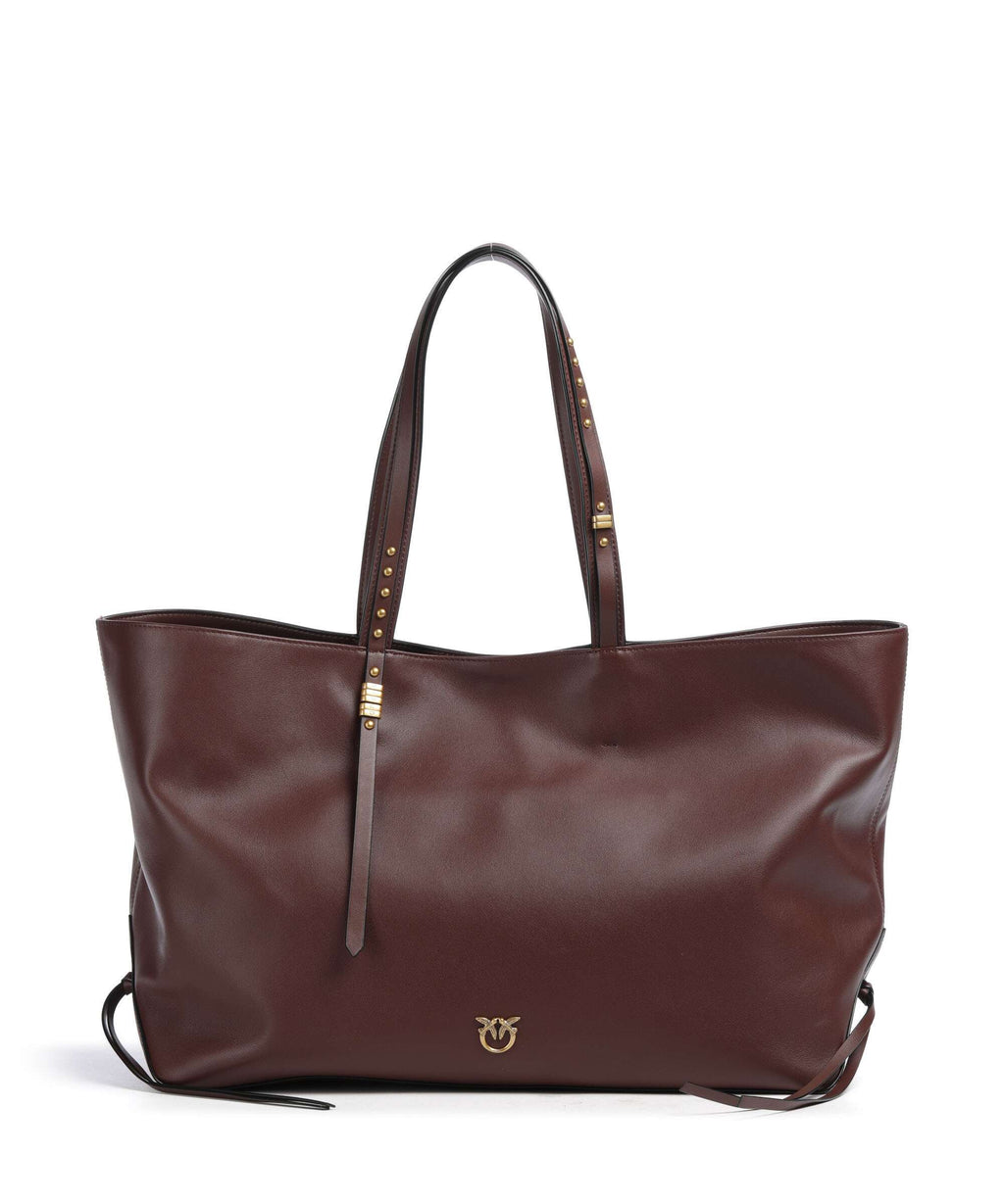 Pinko Tote bag burgundy wine/antique gold