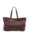 Pinko Tote bag burgundy wine/antique gold