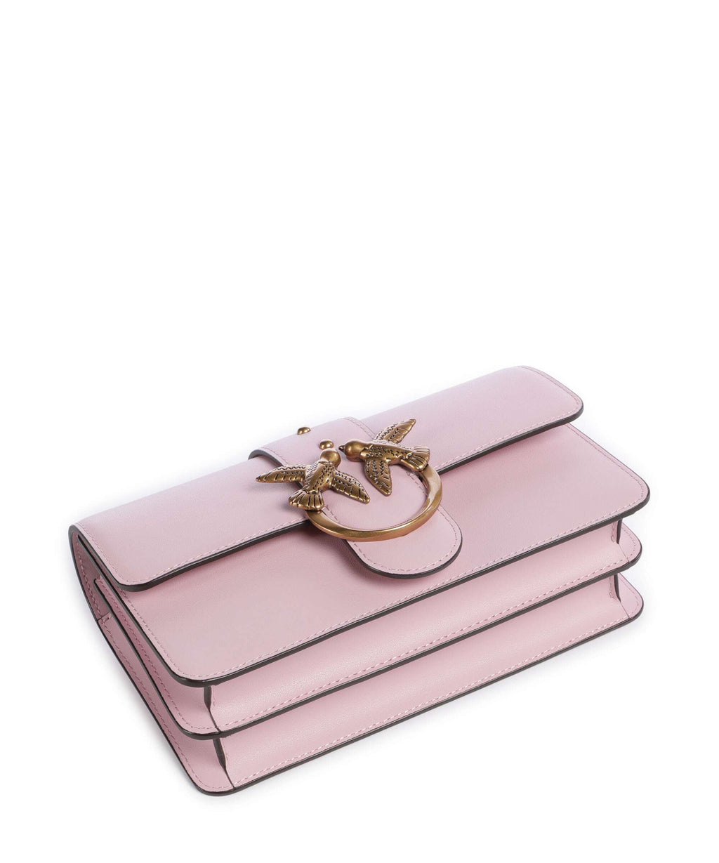 Pinko Love One Mini Crossbody bag rosa chiaro/antique gold