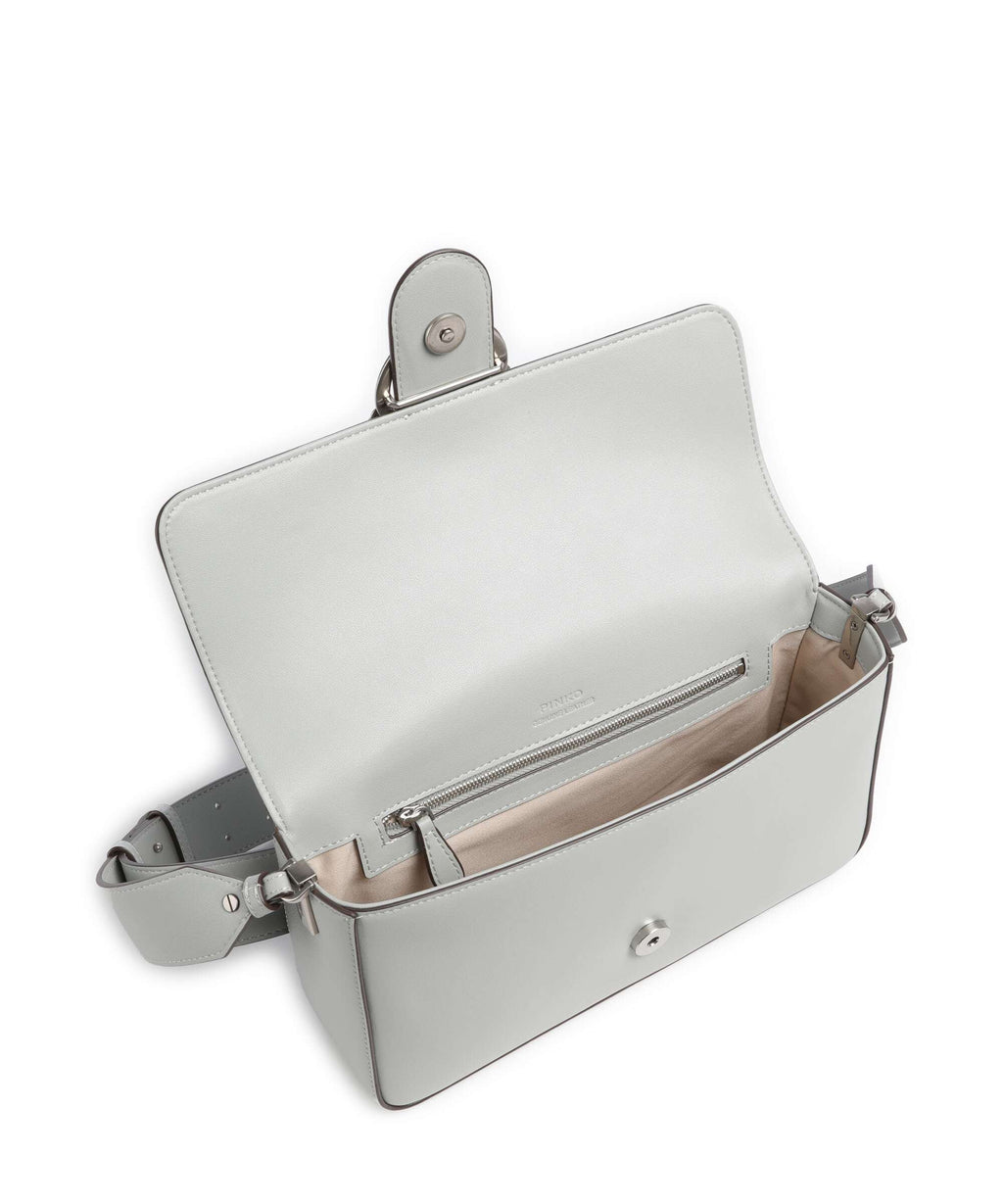 Pinko Love One Classic Slouchy Shoulder bag grigio perla/old silver