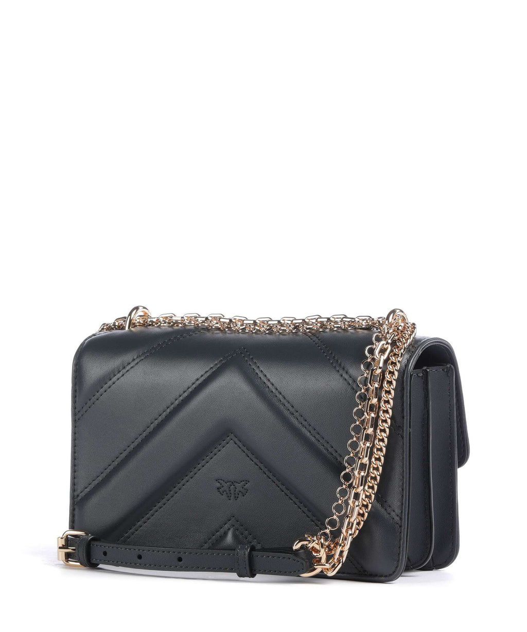 Pinko Love One Mini Shoulder bag grigio asfalto/oro mordore