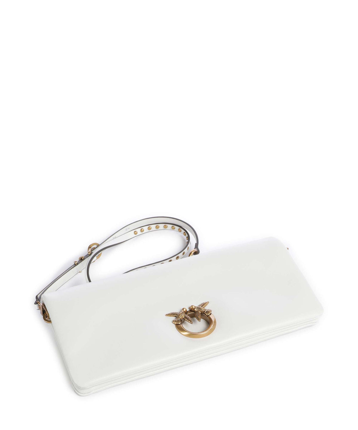 Pinko Click Soft Classic Crossbody bag bianco nembo/antique gold