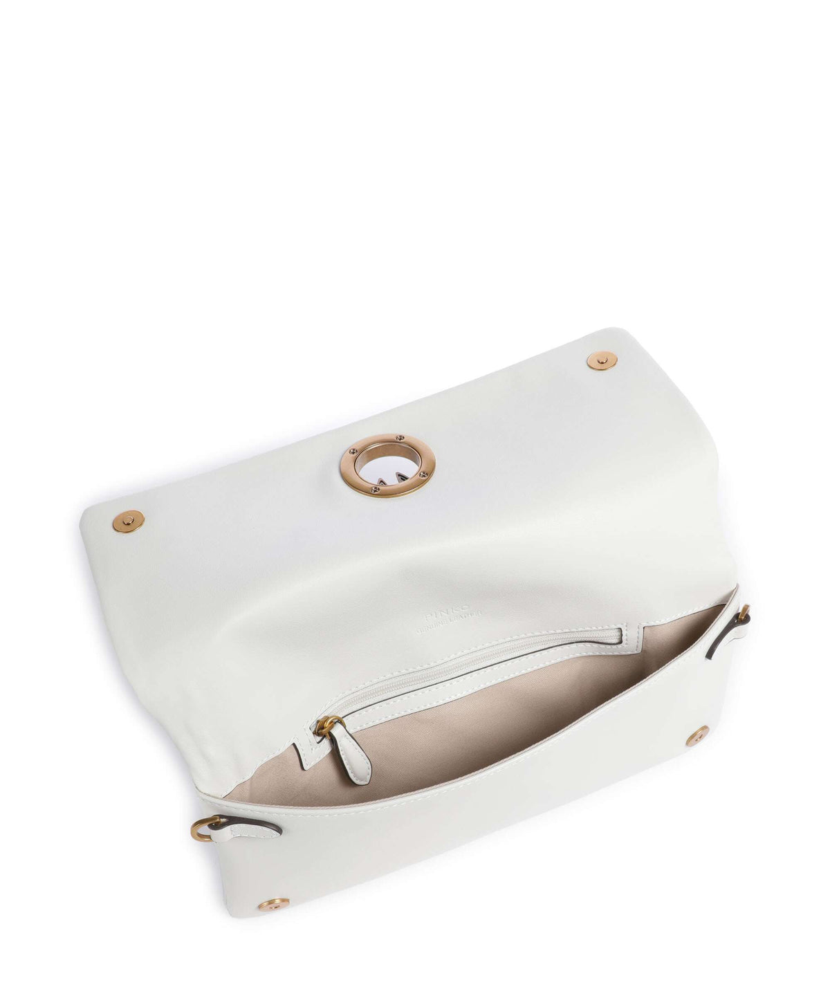 Pinko Click Soft Classic Crossbody bag bianco nembo/antique gold