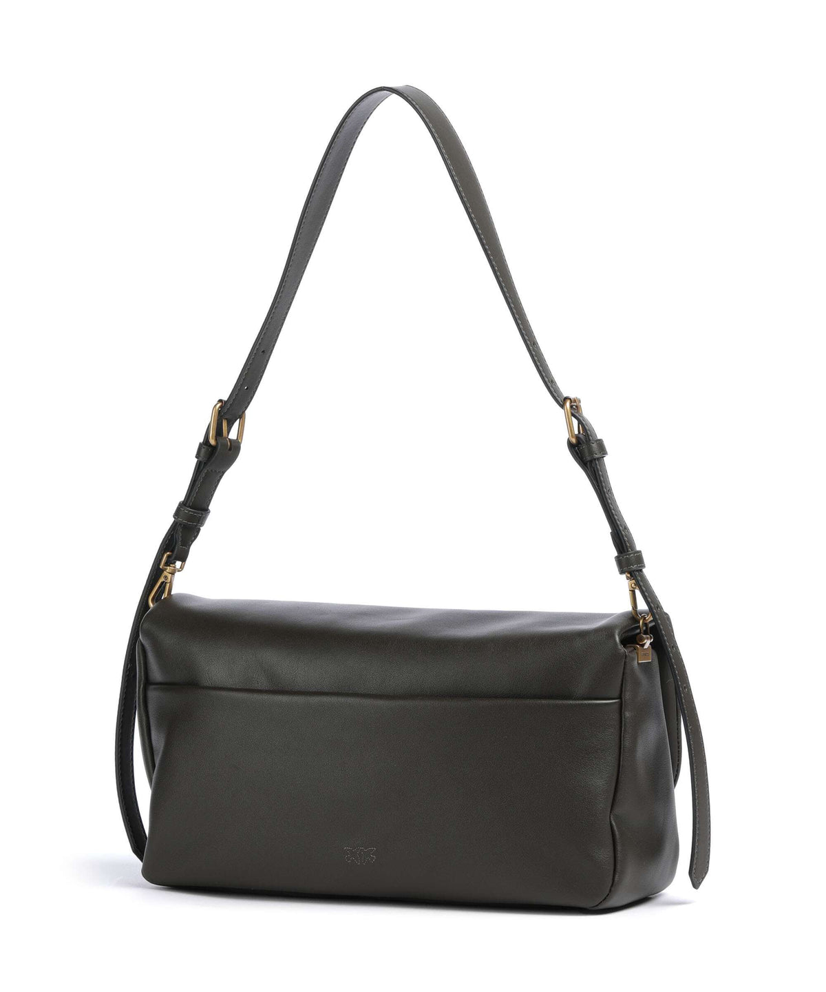 Pinko Click Soft Horizontal Shoulder bag verde fango/antique gold