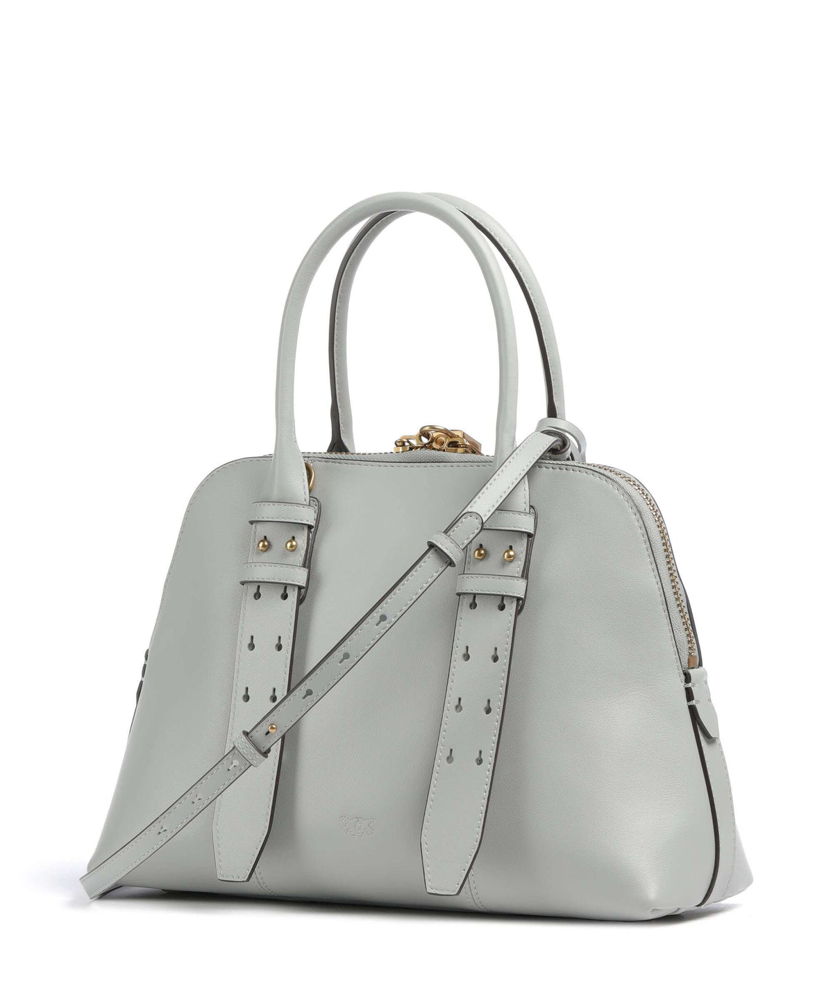 Pinko Bowling Medium Handbag grigio perla/antique gold