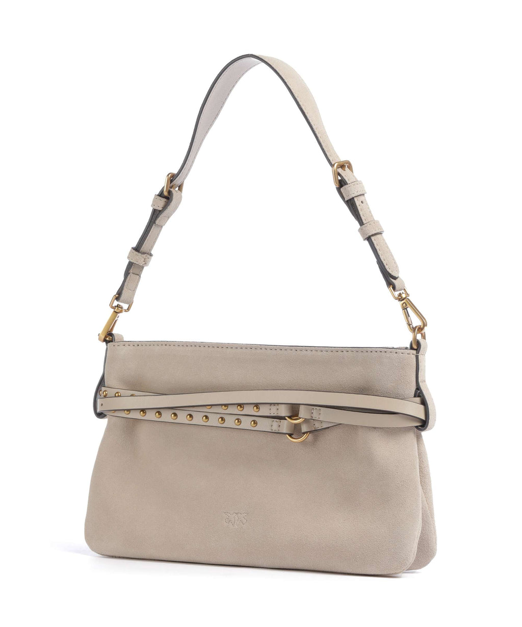 Pinko Belt Mini Shoulder bag beige/grigio fumo/antique gold