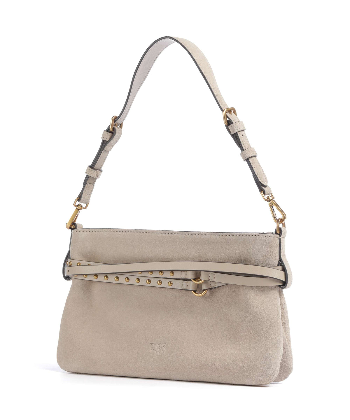 Pinko Belt Mini Shoulder bag beige/grigio fumo/antique gold
