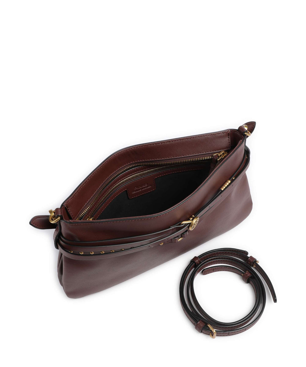 Pinko Belt Classic Shoulder bag burgundy wine/antique gold