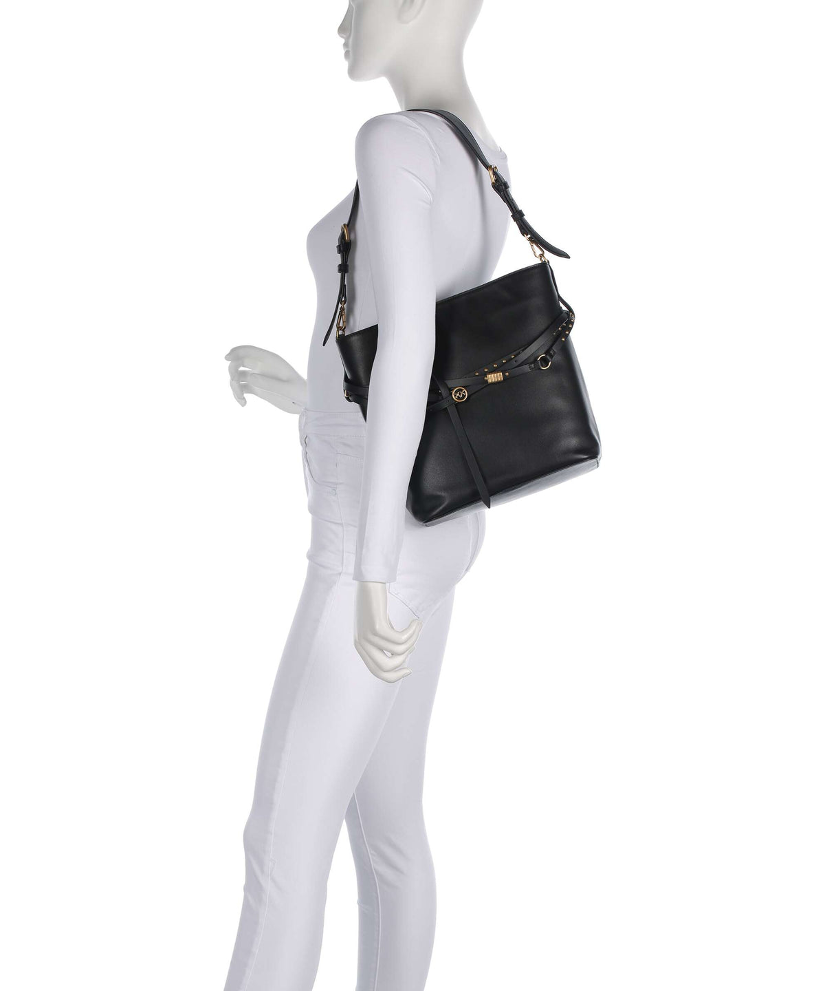Pinko Belt Classic Bucket bag nero/antique gold