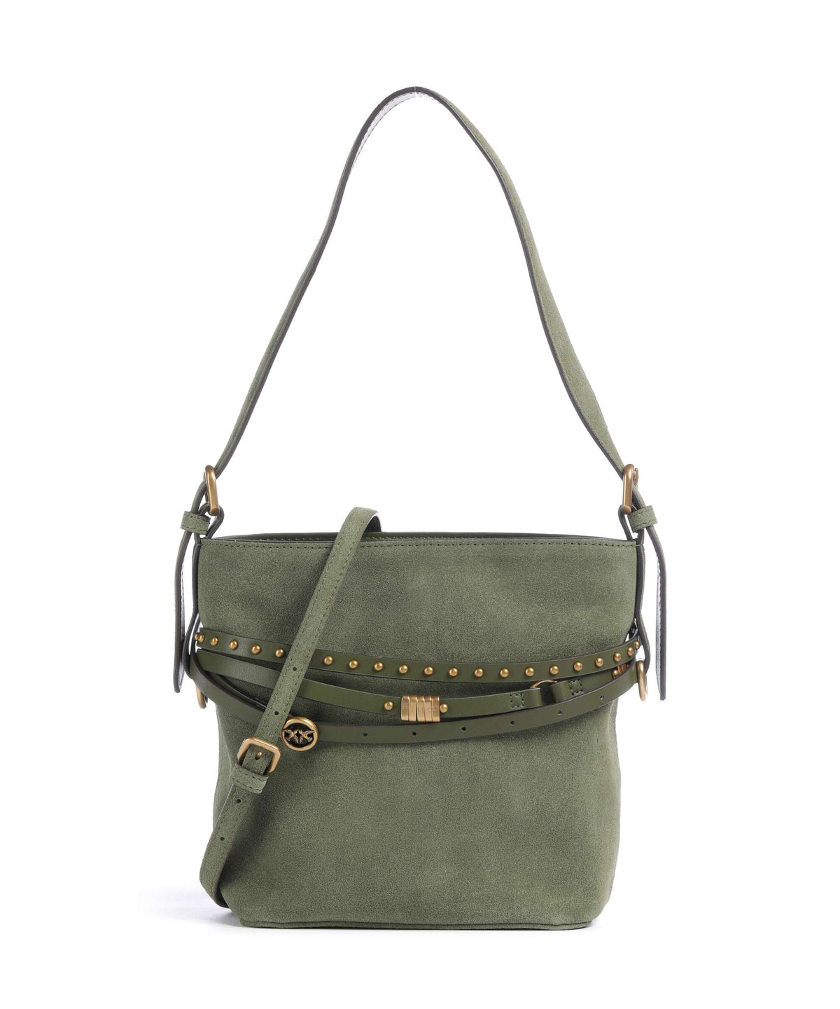 Pinko Belt Mini Bucket bag oliva capulet/antique gold