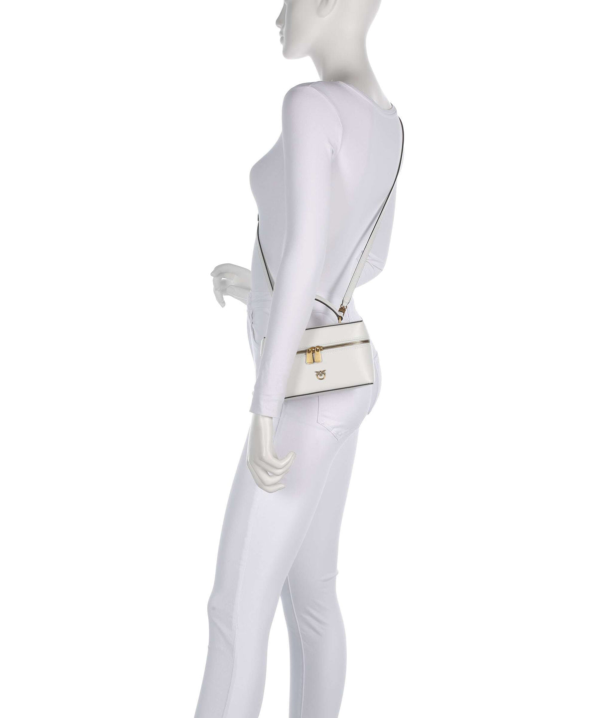 Pinko Vanity Mini Crossbody bag bianco nembo/antique gold