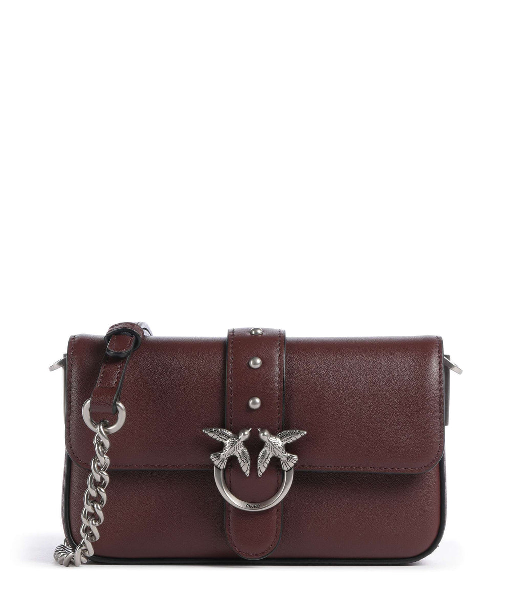 Pinko Love One Baby Shoulder bag burgundy wine/old silver