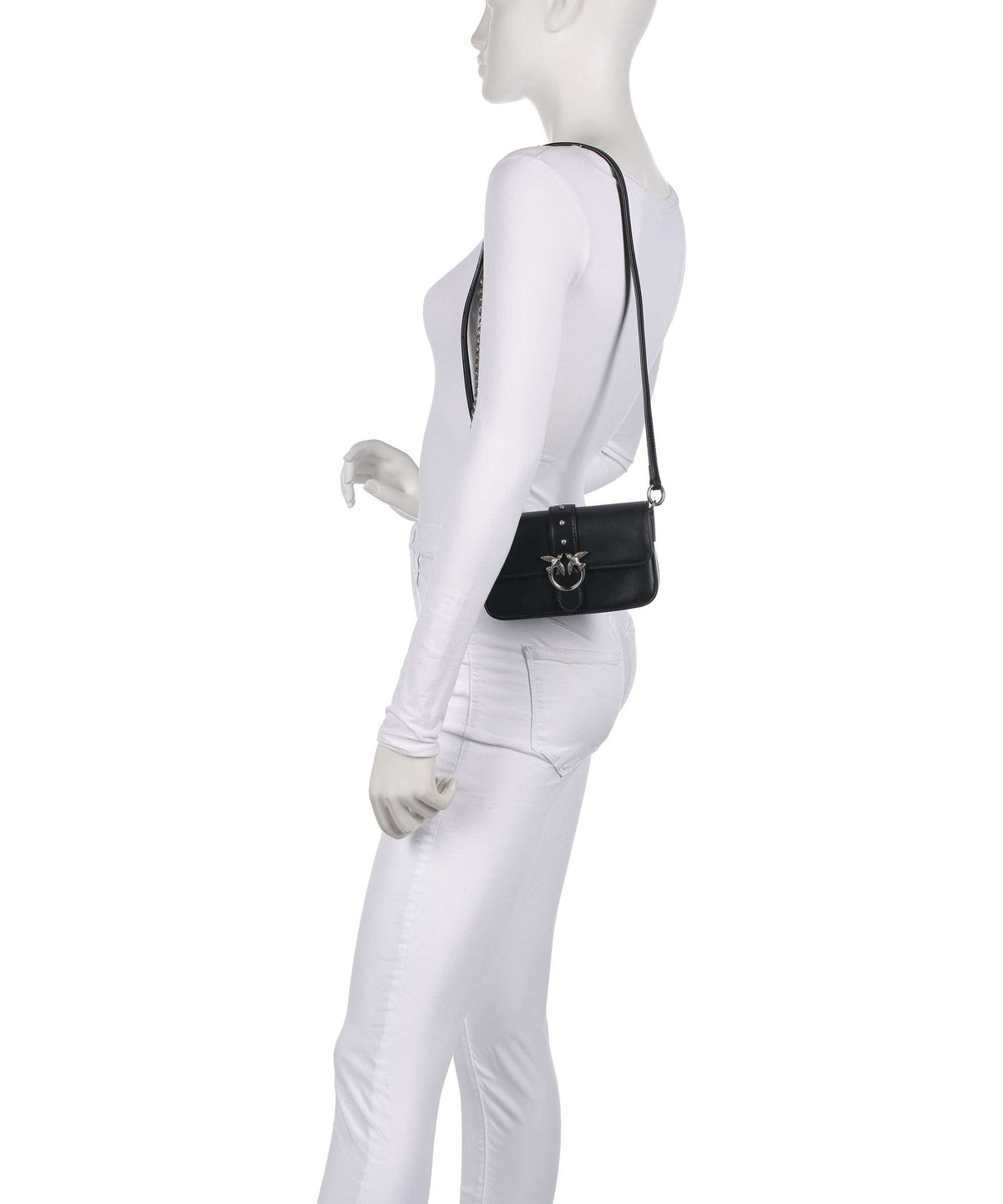 Pinko Love One Baby Shoulder bag nero/old silver