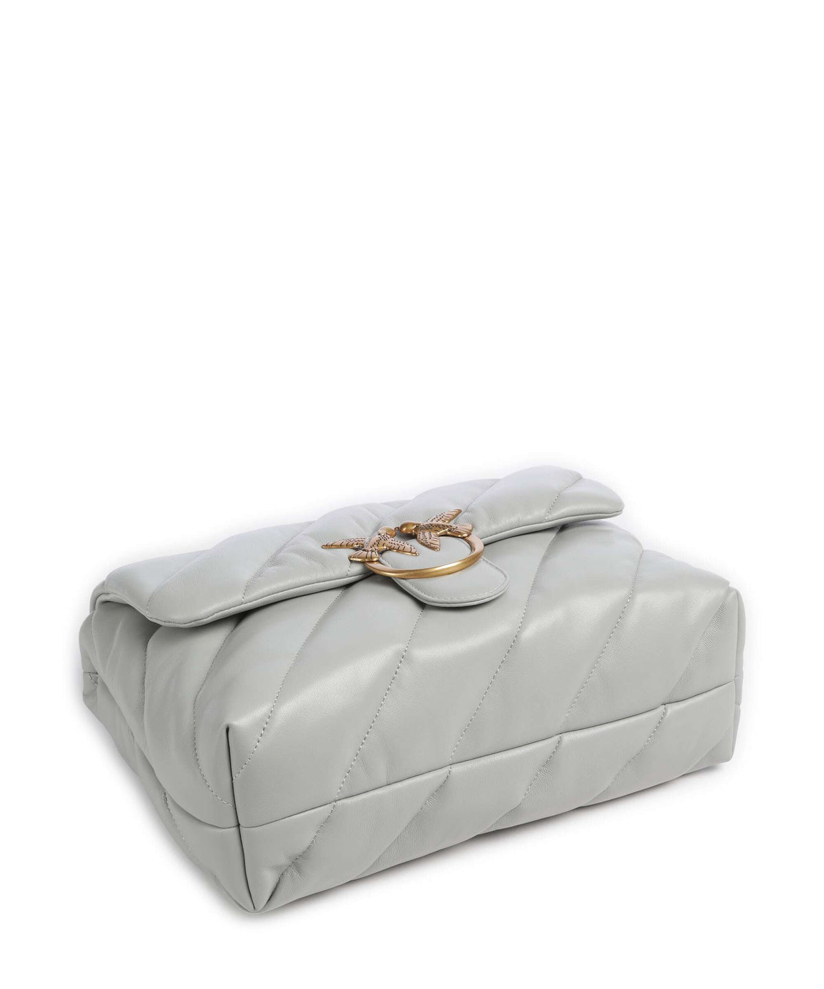 Pinko Love Puff Big Shoulder bag grigio perla/antique gold