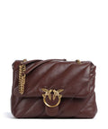 Pinko Love Puff Big Shoulder bag burgundy wine/antique gold