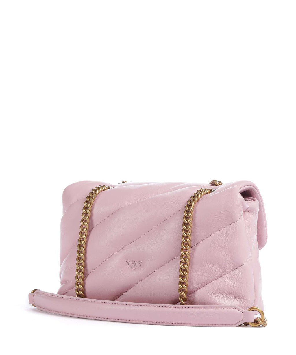 Pinko Love Puff Mini Shoulder bag rosa chiaro/antique gold