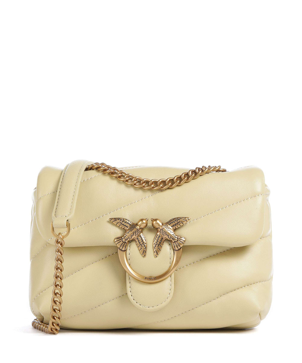Pinko Love Puff Baby Shoulder bag giallo vaniglia/antique gold