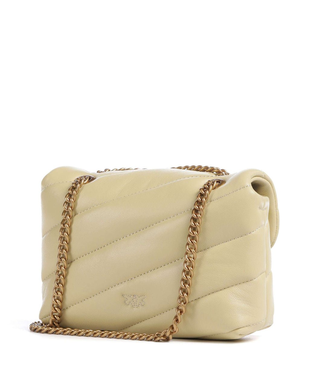 Pinko Love Puff Baby Shoulder bag giallo vaniglia/antique gold