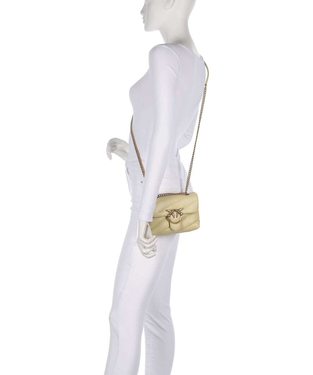 Pinko Love Puff Baby Shoulder bag giallo vaniglia/antique gold