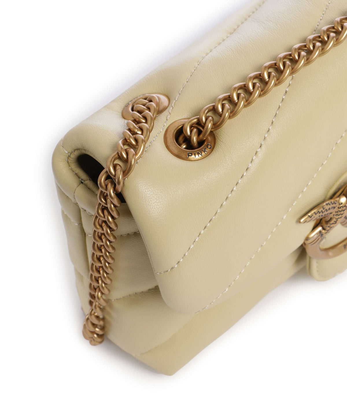Pinko Love Puff Baby Shoulder bag giallo vaniglia/antique gold