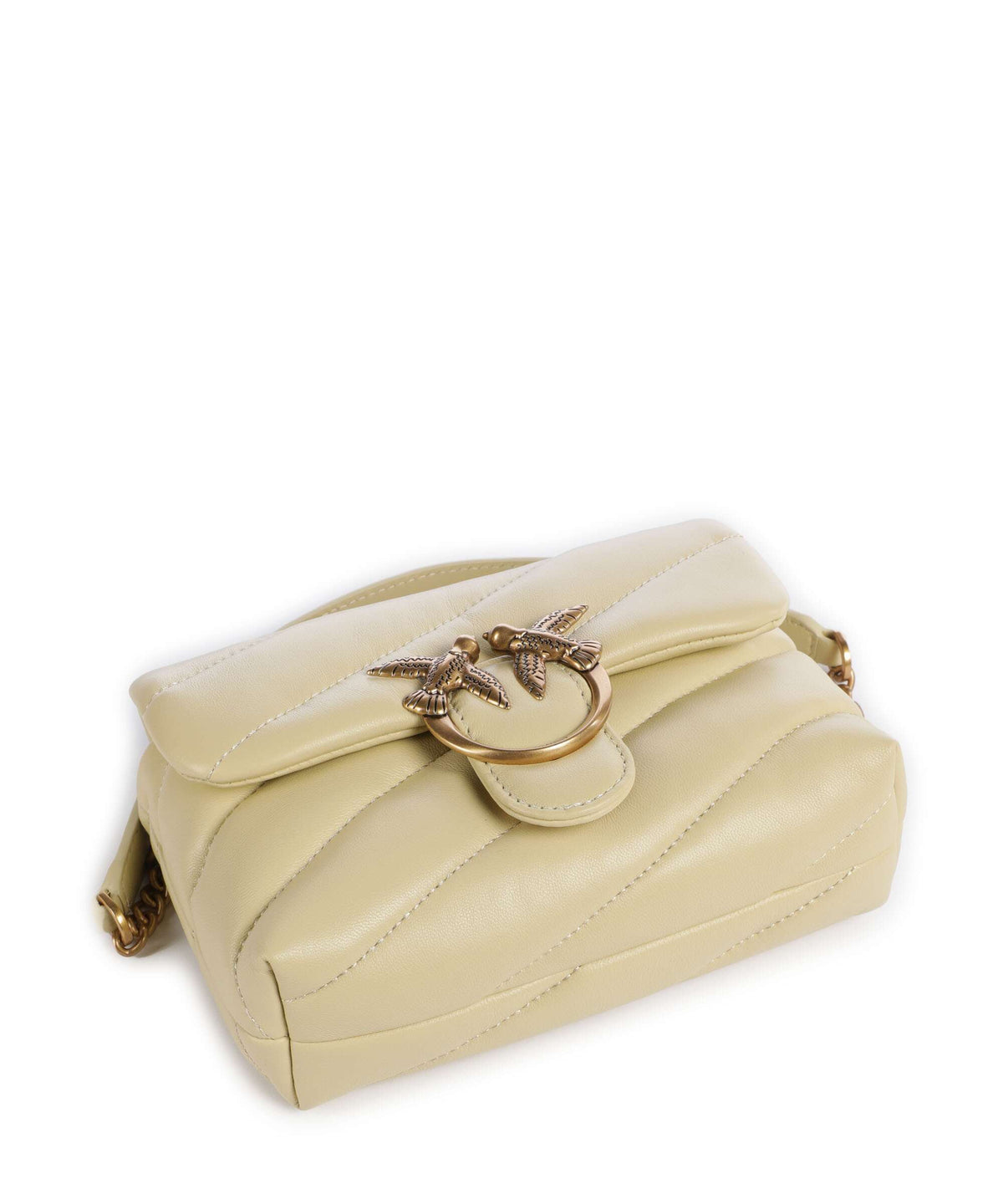 Pinko Love Puff Baby Shoulder bag giallo vaniglia/antique gold