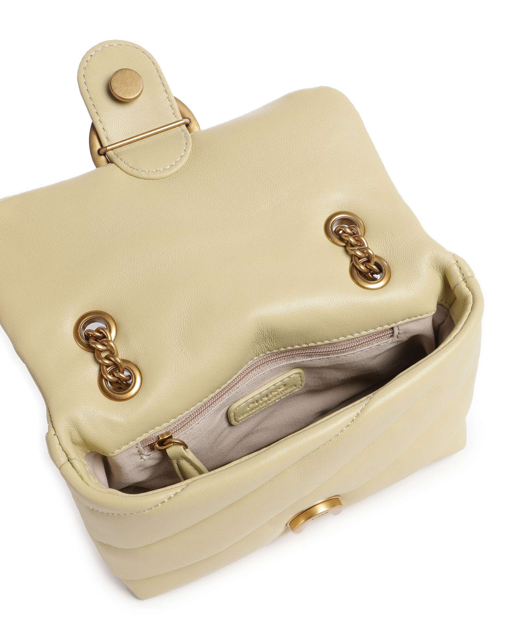 Pinko Love Puff Baby Shoulder bag giallo vaniglia/antique gold
