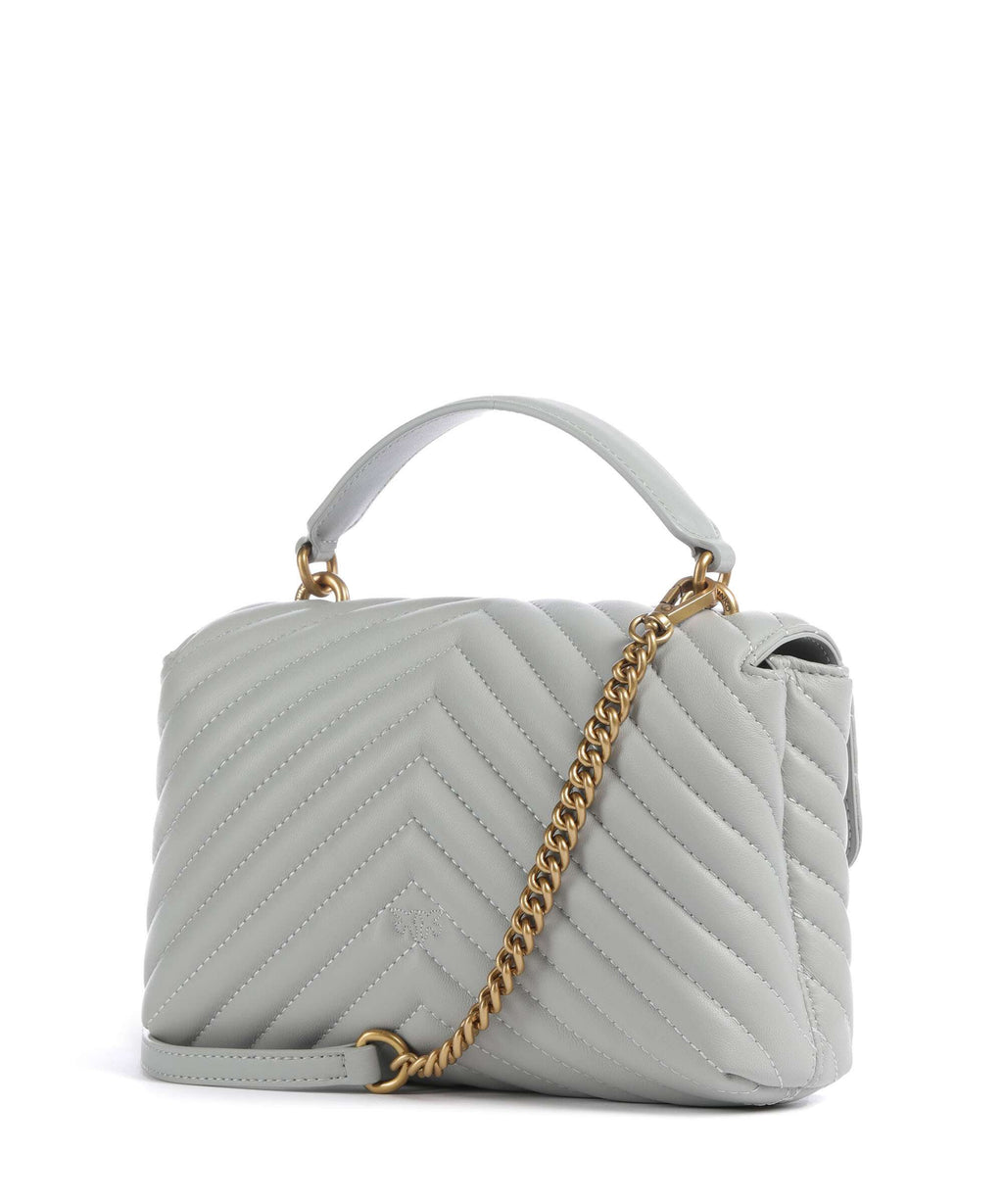 Pinko Love Lady Puff Mini Handbag grigio perla/antique gold