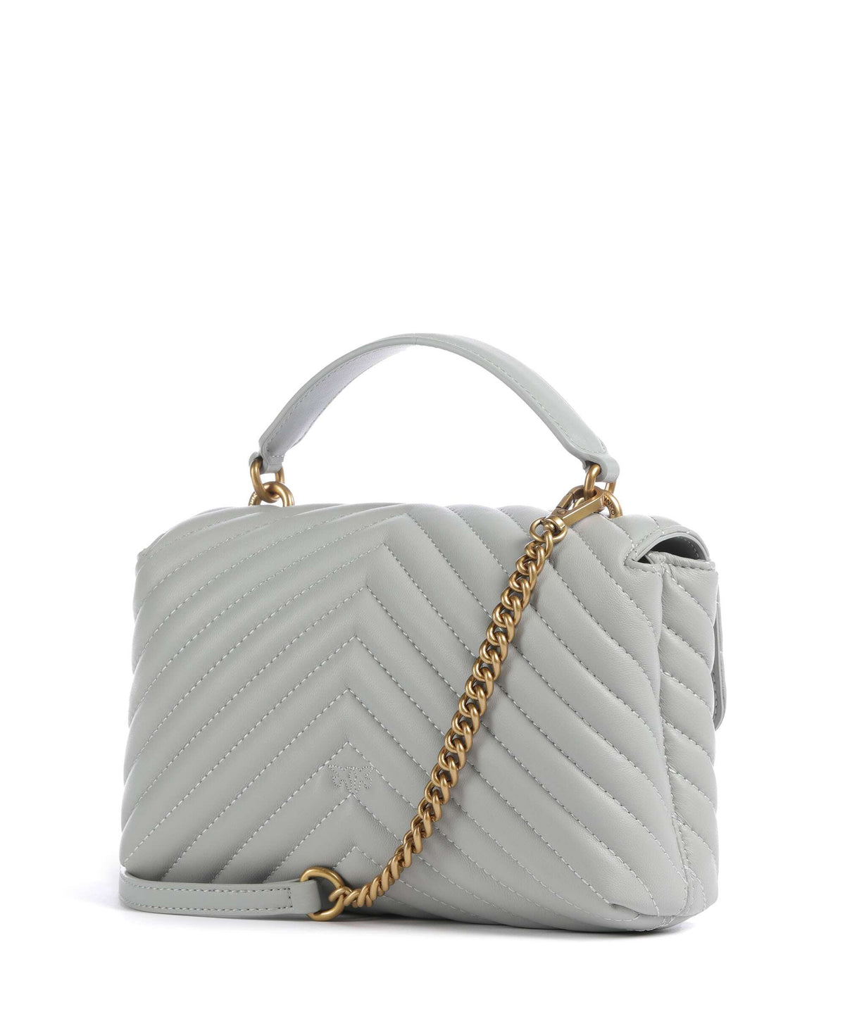 Pinko Love Lady Puff Mini Handbag grigio perla/antique gold