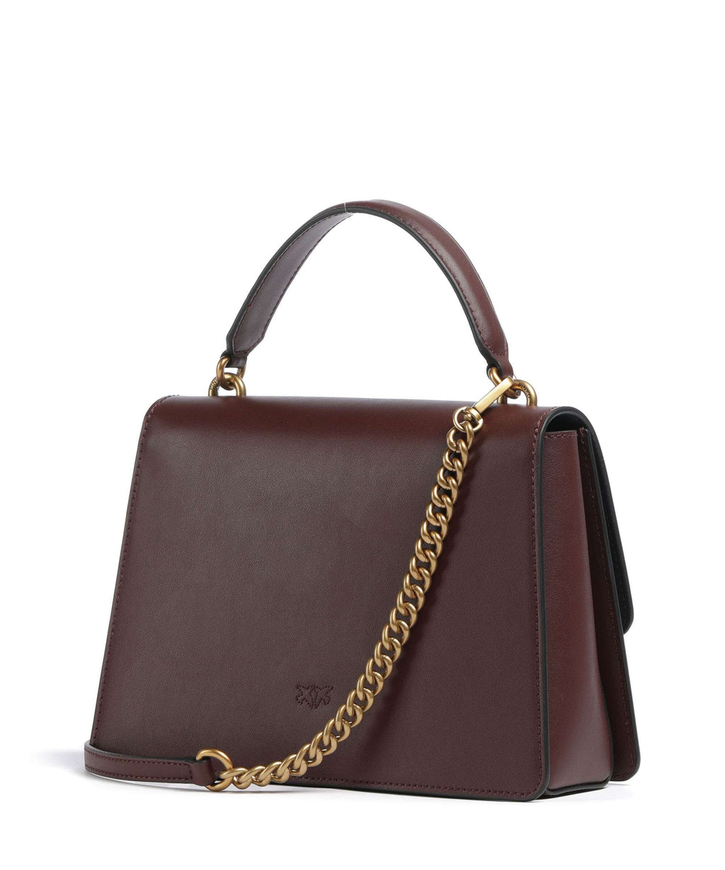 Pinko Love One Classic Handbag burgundy wine/antique gold