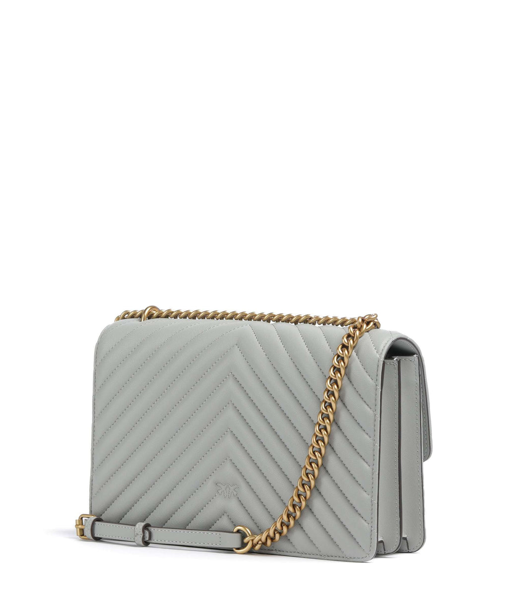 Pinko Love One Classic Shoulder bag grigio perla/antique gold